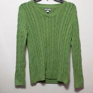 Croft & Barrow Cableknit V-Neck Sweater Size M